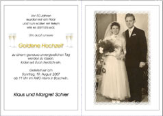 einladungen goldene hochzeit