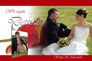 danksagungskarte hochzeit
