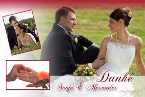 danksagungskarte hochzeit